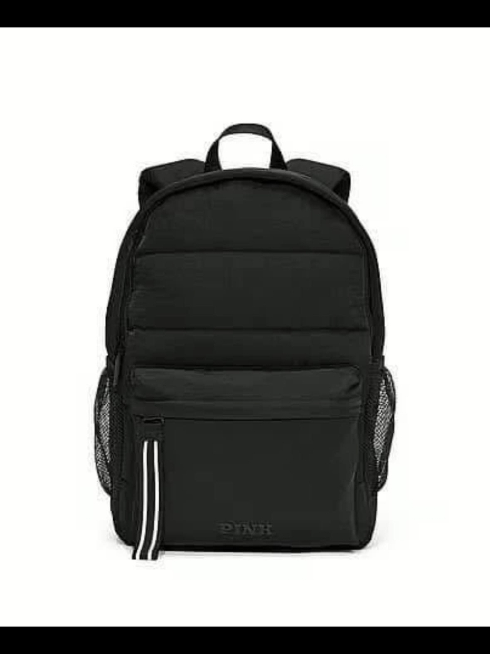 PINK Victoria's Secret Black Quilted Padded Backpack - Picture 1 of 2